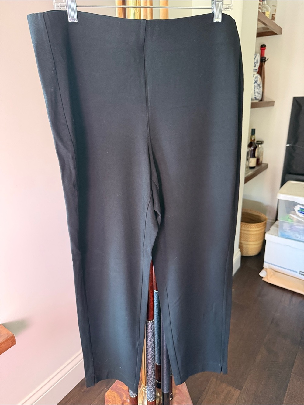 J. Jill Wear Ever Black Straight-Leg Dress Pants